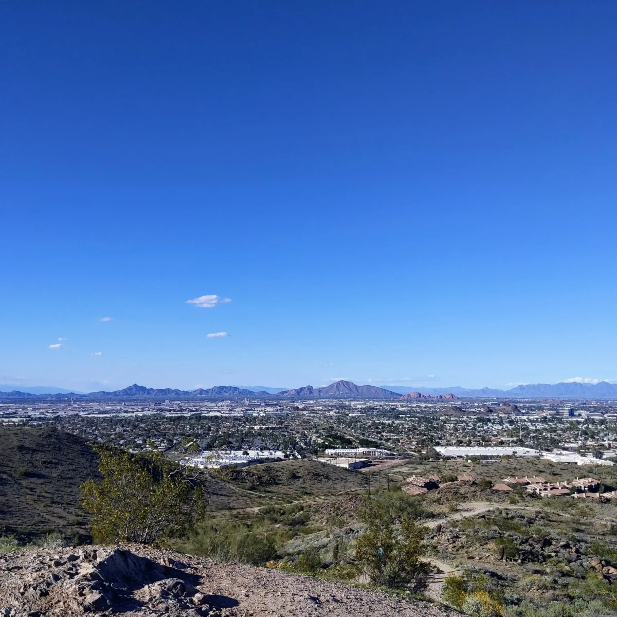 South Mountain trails overlooking Phoenix.
